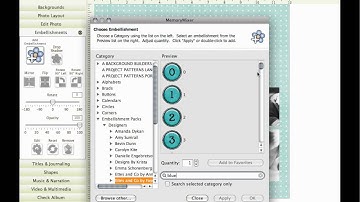MemoryMixer Embellishment Color Search