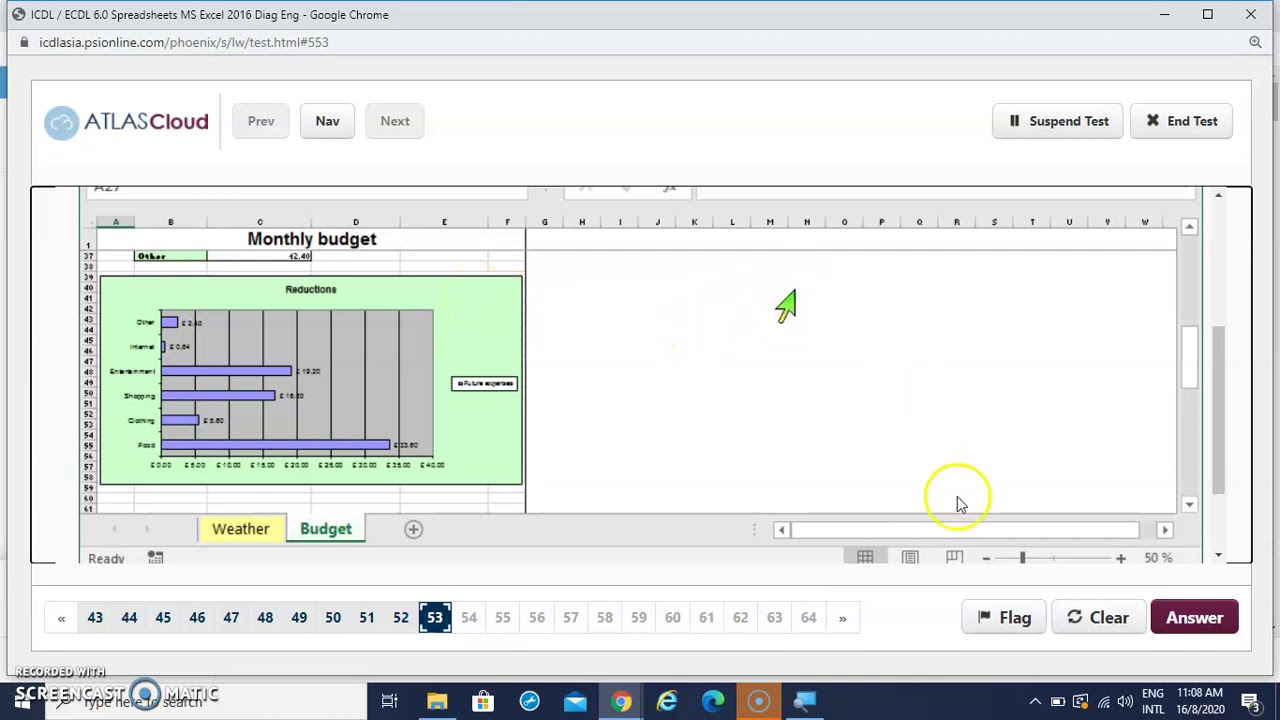 Q53 (Select a Chart) Excel Fundamentals 