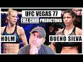 UFC Vegas 77: Holm vs. Bueno Silva FULL CARD Predictions and Bets