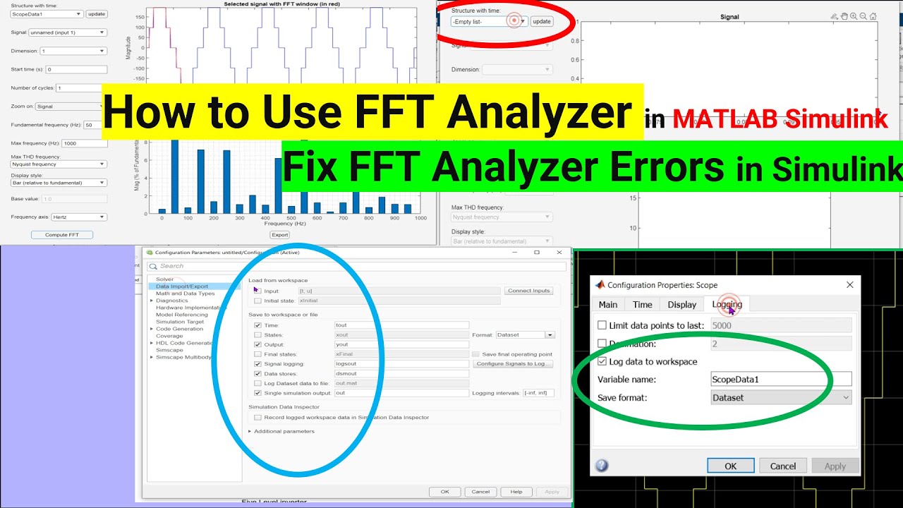 How to Use FFT Analyzer in MATLAB Simulink | Fix FFT Analyzer Errors in ...