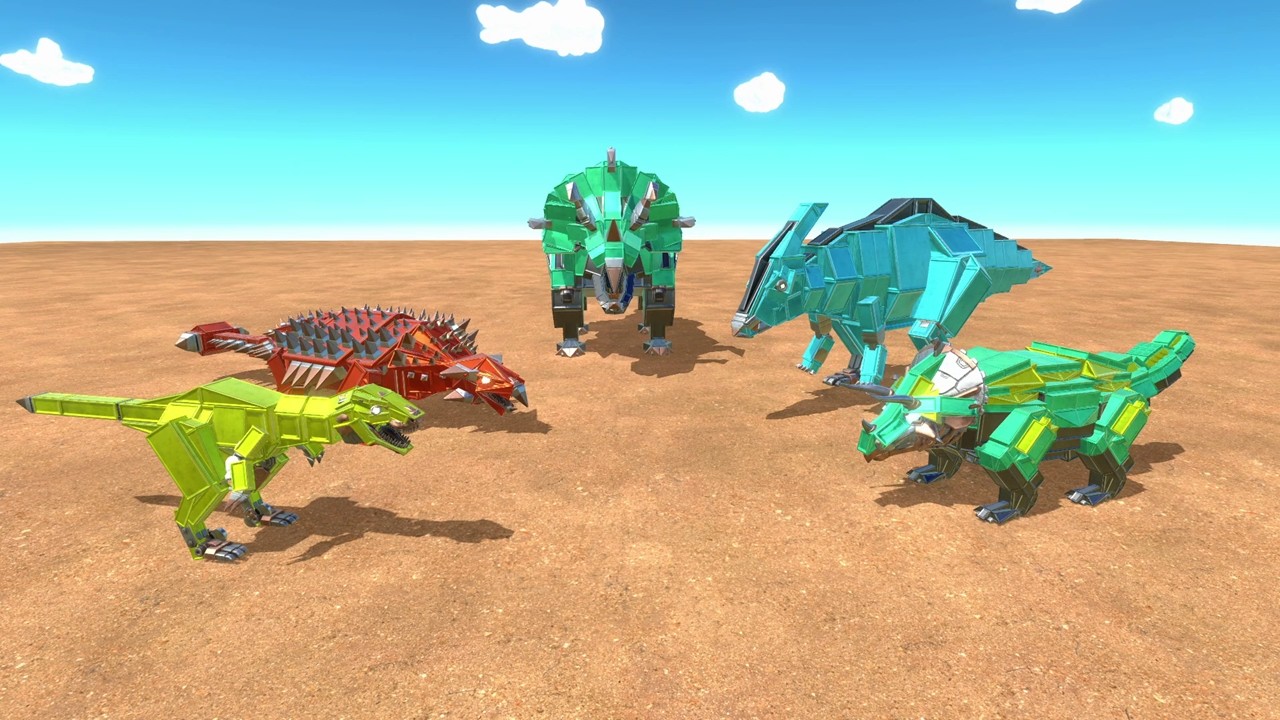 A battle between various dinosaur robots! | Age Of Warbots