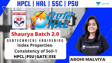 Index Properties- Consistency of Soil-1 | HPCL | PSU | GATE 2022 | ESE 2021 | AROHI MA