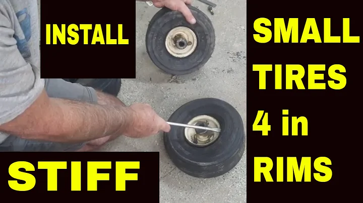 how to install small tire on the rim. small 4 inch rim and very stiff tire heavy duty