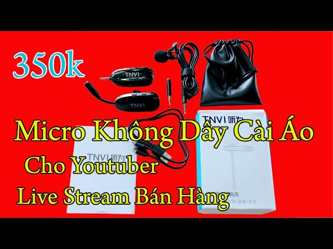 Micro Không Dây Cài Áo Cho Điện Thoại | Micro Không Dây TNVI V1 Pro | Micro Không Dây 350k