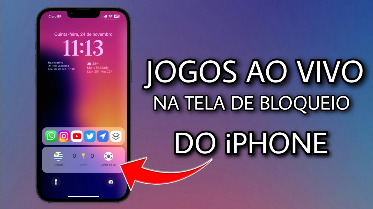 COMO ACOMPANHAR JOGOS AO VIVO NA TELA DE BLOQUEIO DO iPHONE