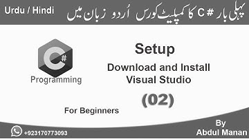 02-Download and Install Visual Studio for  C# (csharp) in urdu hindi