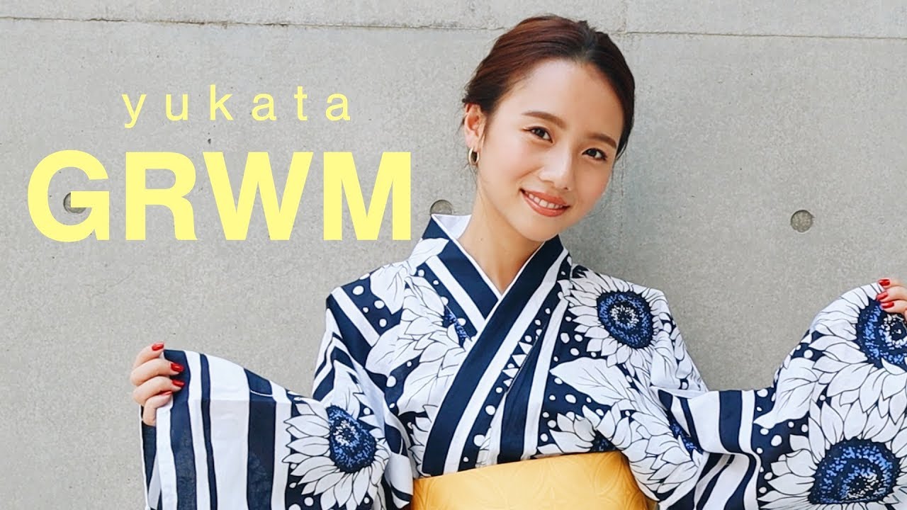 【GRWM】浴衣に合うメイクと簡単ヘアアレンジ！