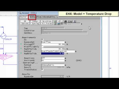 SysCAD Tutorial - Section 9.3 Add a EHX with Temp Drop