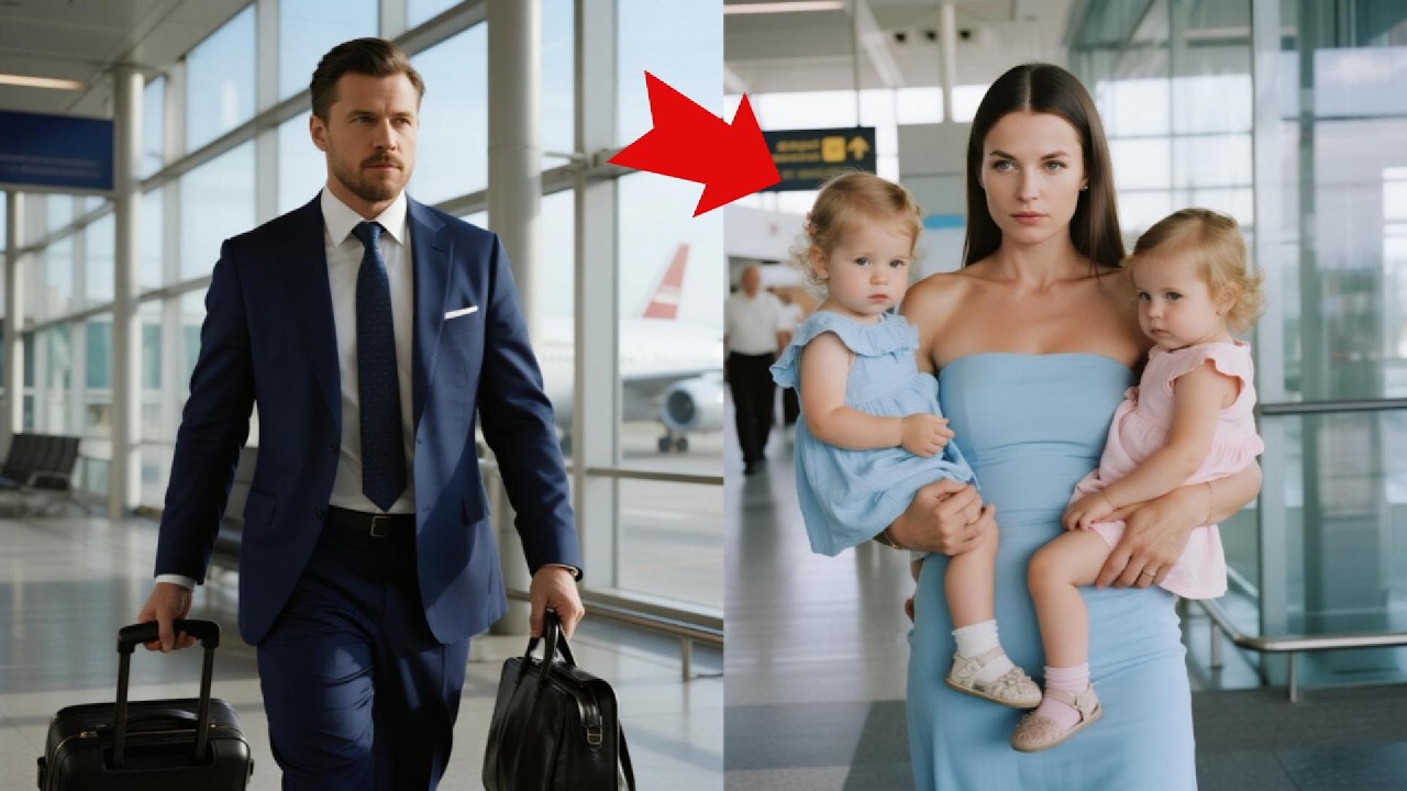 ОН БРОСИЛ ЕЁ БЕЗ СОЖАЛЕНИЯ — СПУСТЯ ГОДЫ СУДЬБА СВЕЛА ИХ В АЭРОПОРТУ С ДВУМЯ ДОЧЕРЬМИ