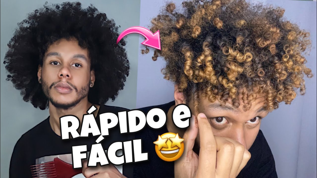 COMO DESCOLORIR CABELO CRESPO DO PRETO AO LOIRO SEM ABRIR OS CACHOS 😱 ...