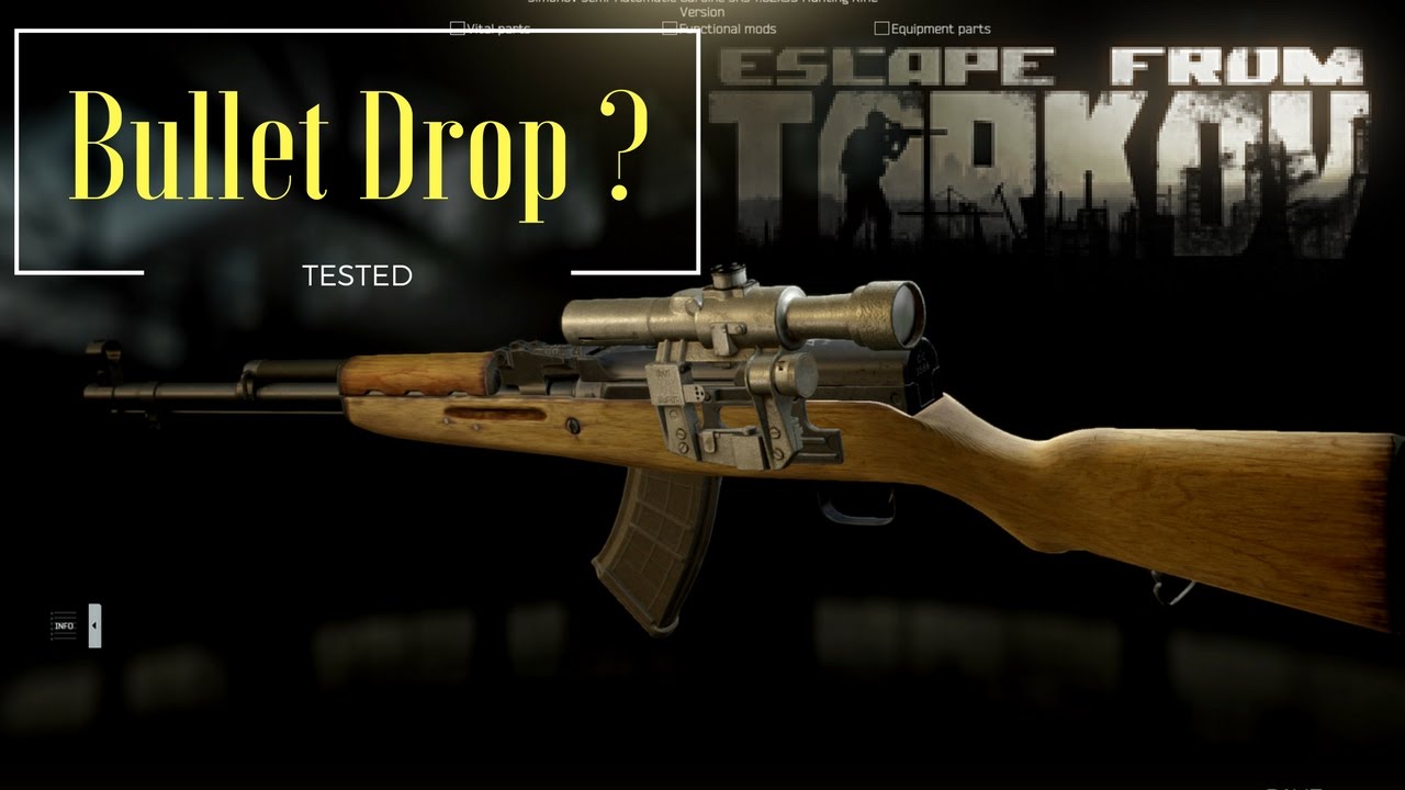 Escape from Tarkov Bullet DropTest - YouTube