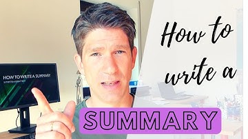 How to write a summary - 3 Steps