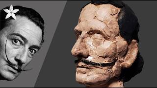 I Sculpted a Madman From Mud: Salvador Dali Portrait🔥 #clayart #sculpture #satisfying
