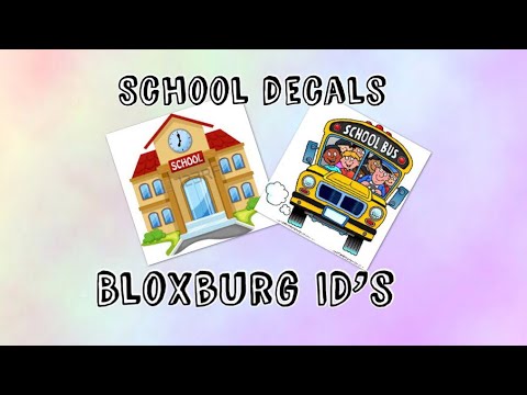 Roblox Decals School Ids Bloxburg Youtube