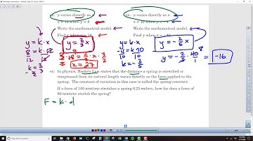 A2PCH Chapter 3-5 Mathematical Modeling and Variation - Lesson Video 1