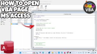 How to Open VBA Page in MS ACCESS - Easy Guide (2026)