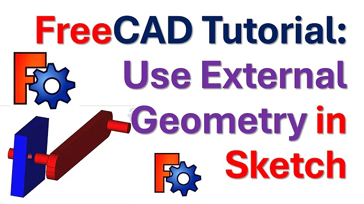 FreeCAD Tutorial: Use External Geometry in Sketch - Use External Geometry (Points-Lines) in a Sketch