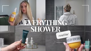 My everything shower routine: skincare, haircare + body care for glowing skin