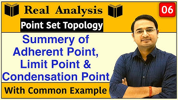 Limit Point, Adherent Point, Condensation point Comparison | Real Analysis | : Topology-6