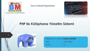 26 - PHP ile Admin Panelli Kütüphane Yönetim Sistemi
