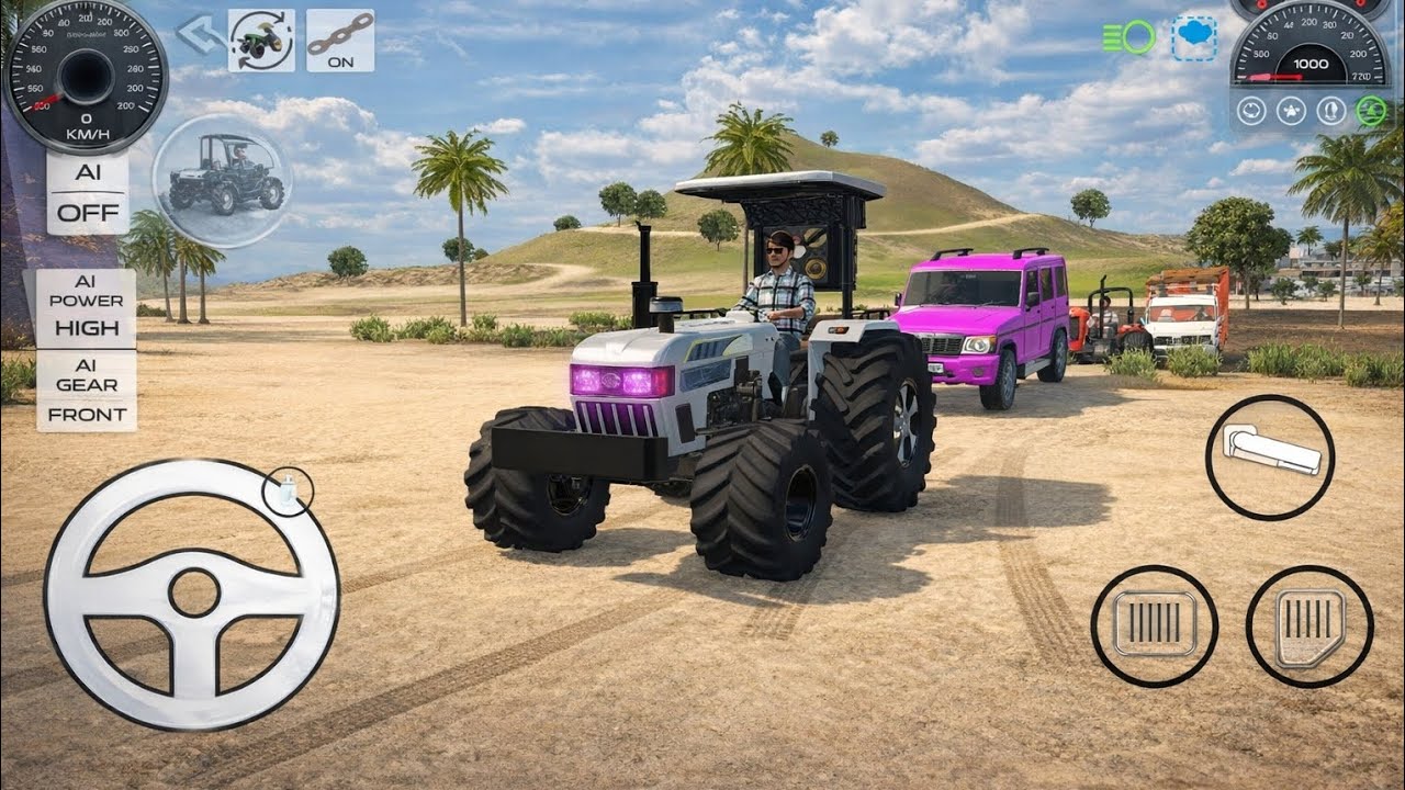 EICHER, tractor😲 boloro 🚐 AND tractor 🔥 RESCUE track stuck in loading pickup 😱 ll game-play 