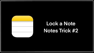 Lock a Note - Notes Tricks #2 | #AppleTalk #Shorts