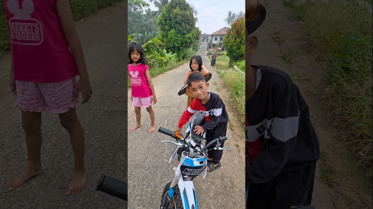 faqih mau lihat motor mini Trail#trendingshorts