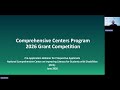 Comprh Centers Program 26 Grant Comp Nat Comprh Car on Imprv Ltrcy for Stdnts with Disab Pre Wbinr