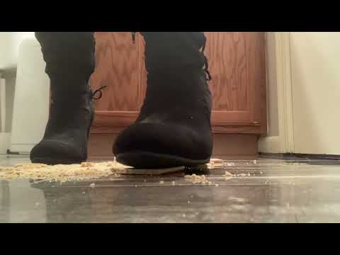 Crushing graham crackers in boots 👢