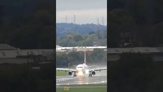 Turkish A321 Scary landing,  Storm Amy#aviation ,#shorts
