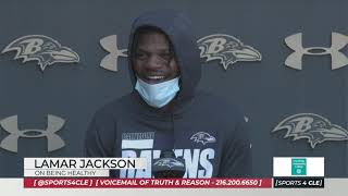 Lamar Jackson on His Health Ahead of the Browns vs. Ravens Game - Sports 4 CLE, 11/24/21