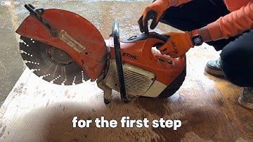 How to start STIHL concrete saw?