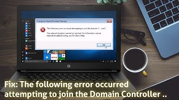 The following error occurred attempting to join the domain