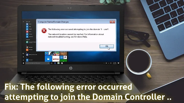 The following error occurred attempting to join the domain