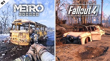 Metro Exodus VS Fallout 4 | Physics animation and details comparison!