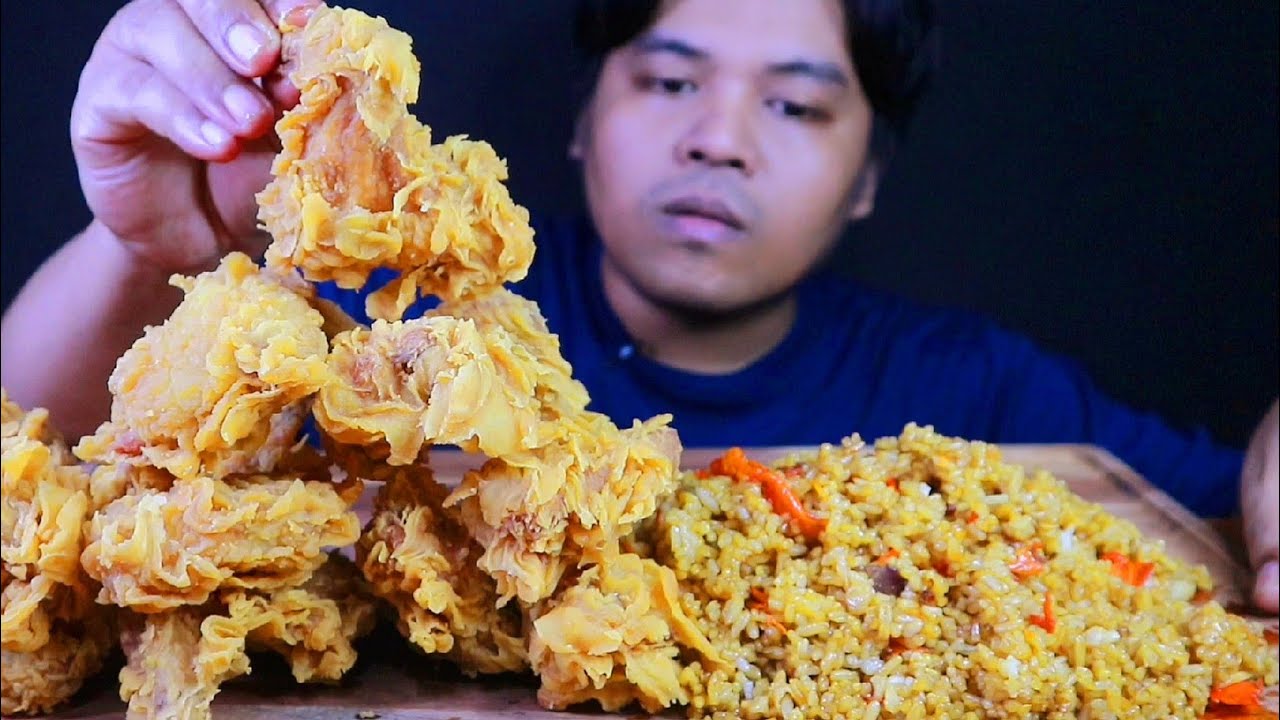 DOBEL MANTEP!!NASI GORENG PEDAS+10 AYAM CRISPY🤤