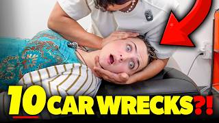 10 Car Wrecks & The *most Compressed* Spine Ever ⁉️😭 | Asmr Chiropractic Back & Neck | Dr Tubio