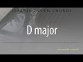 Learn open guitar chords: D major (D)