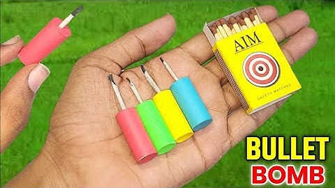 How to make Bullet B*mb , how to make crackers from matchsticks , Easy homemade working cracker