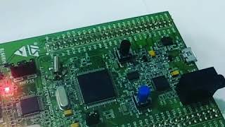 Push button with stm32f4discovery