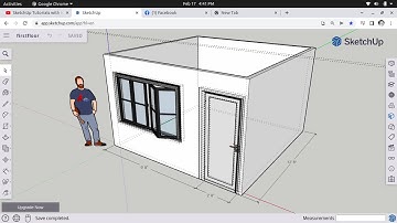 Sketchup Online,  rectangle, push/pull tools