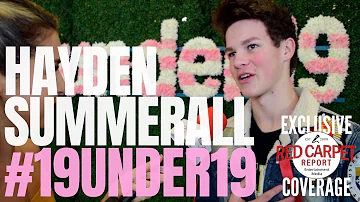 Hayden Summerall interviewed at TigerBeat & Instagram's 3rd Annual #19Under19 Celebration