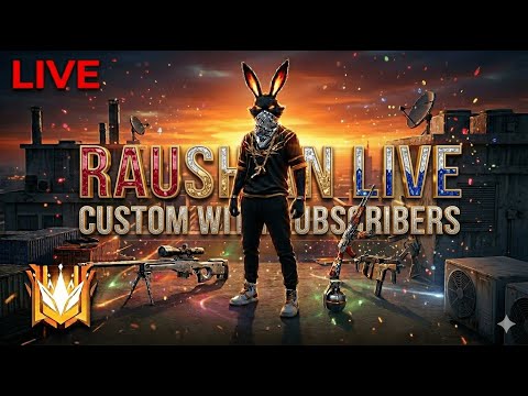fun cstom with subscribers ! 🚀GO FOR 2K🔥😎🖥#nonstopgaming #freefirelive #rai #sherlive