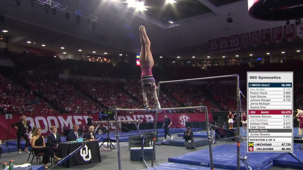 Audrey Davis Near-Perfect 9.975 Bars Oklahoma vs Michigan 3-7-25