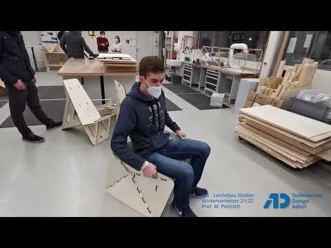 Projekt Leichtbau Master: Industrial Design von Stühlen