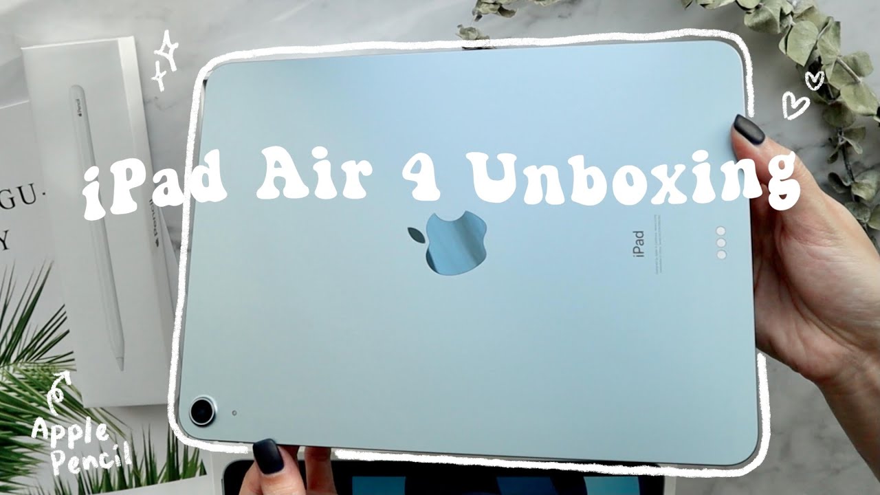 iPad Air 4 Aesthetic Unboxing 💙 Sky Blue Sylvia Cing YouTube