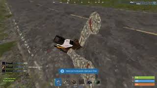 Rust cheating with desync. (Raw footage)