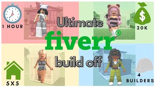 paying  3 FIVERR BLOXBURG builders for a 5x5 build challenge!! [ROBLOX
