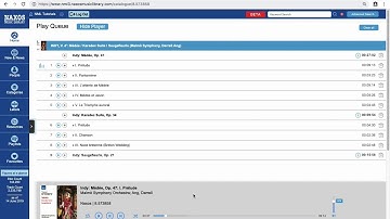 The Player and Queue pages on Naxos Music Library – Website walkthrough tutorial