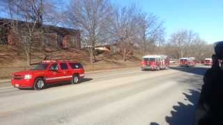 Funeral Procession for Lt. Bruce Britt of the Columbia, MO Fire Department